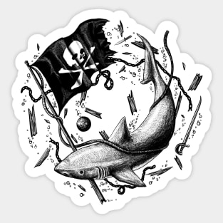 Shark Attack Sticker